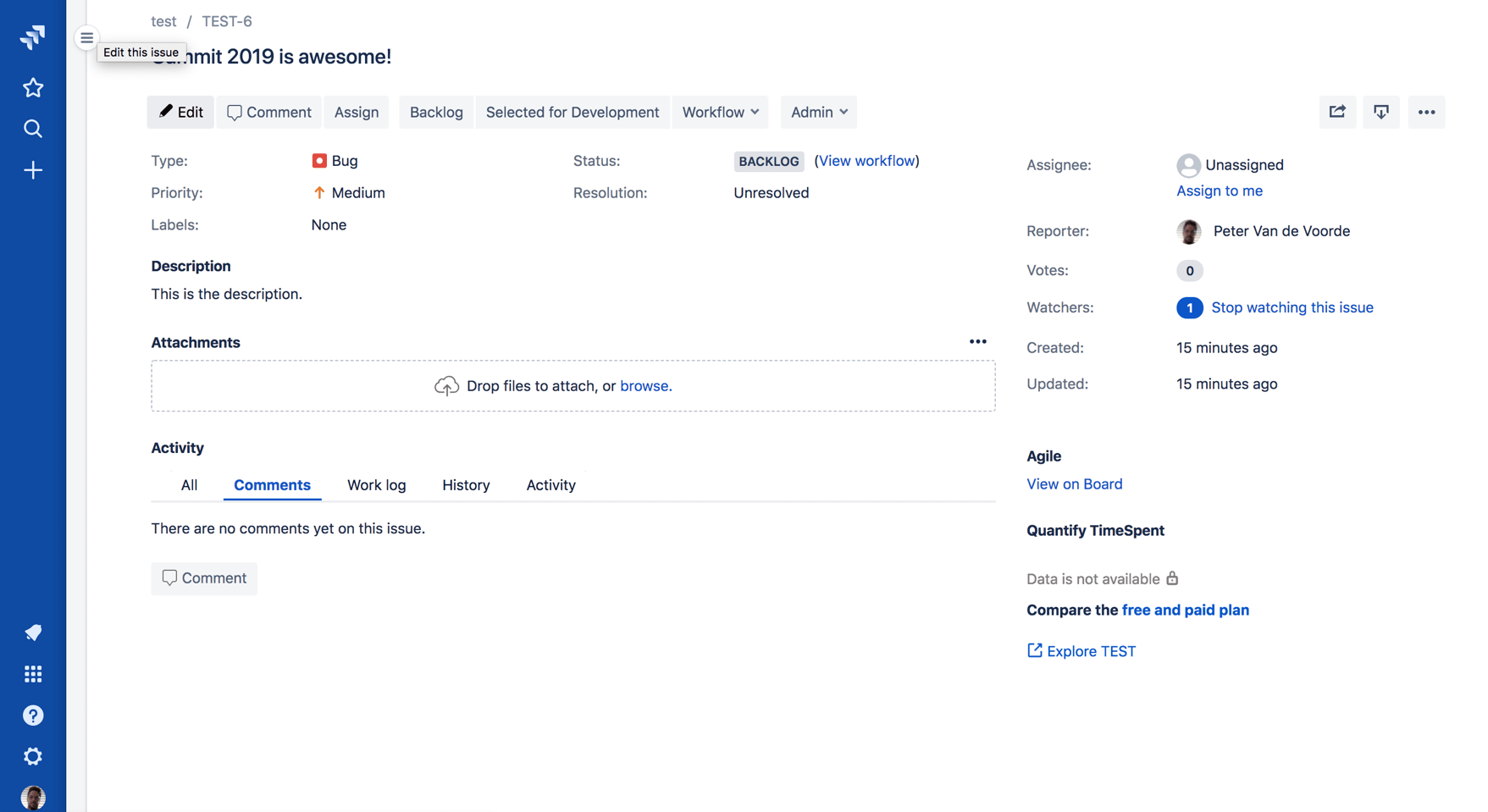 Jira API - Jira Issue Created